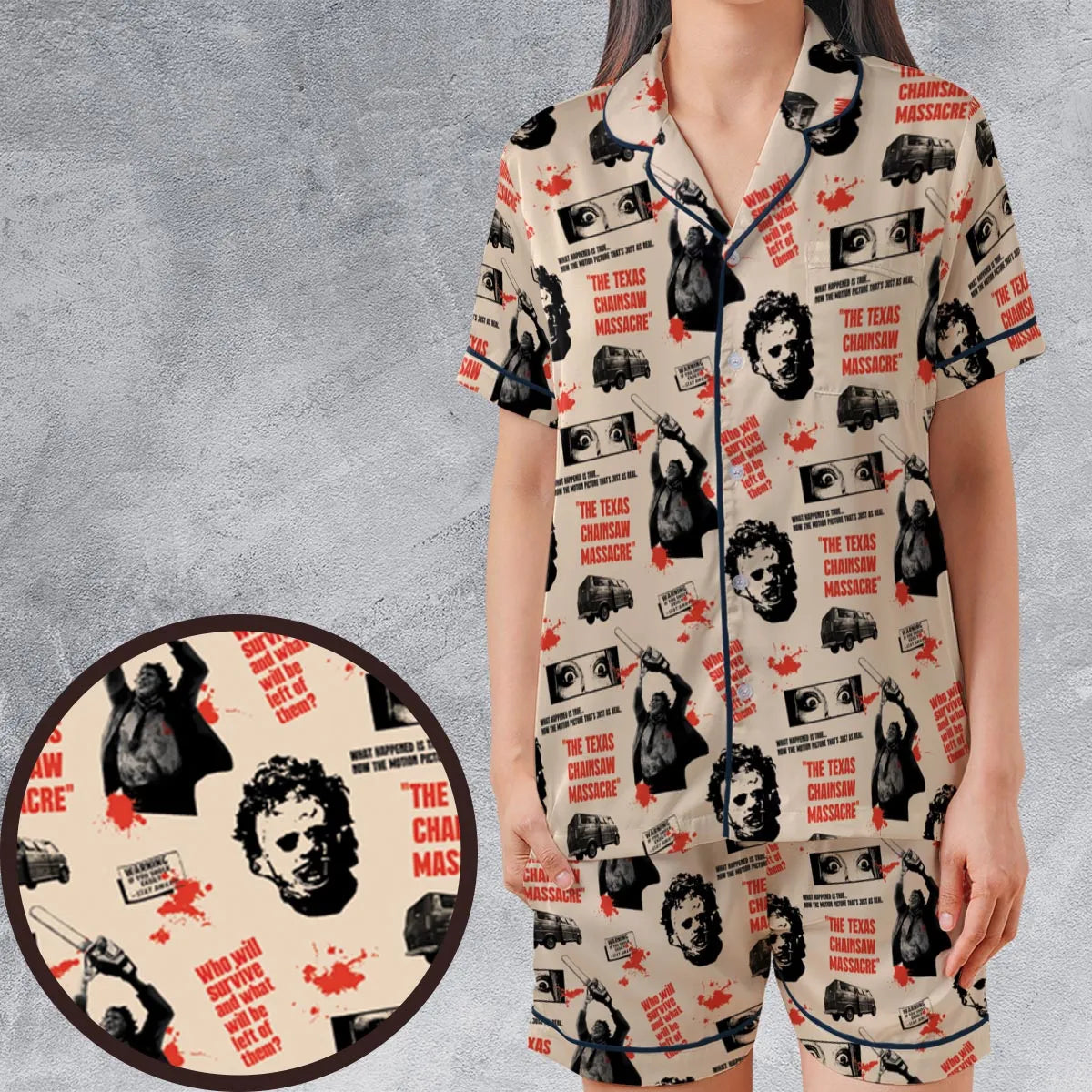Satin Short-Sleeve Pajamas Set - 1U7M4T9B