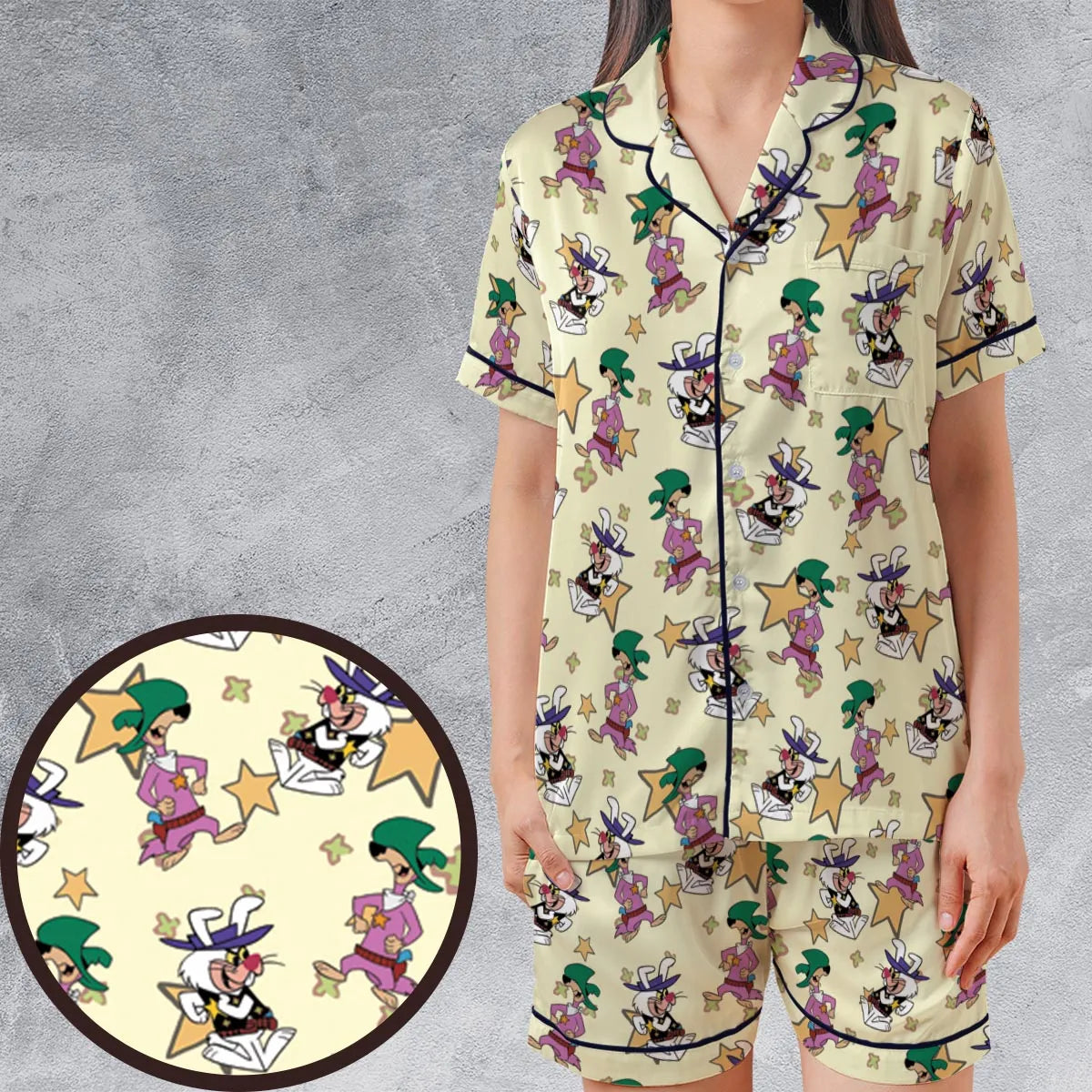 Satin Short-Sleeve Pajamas Set - 952VGZ4Q