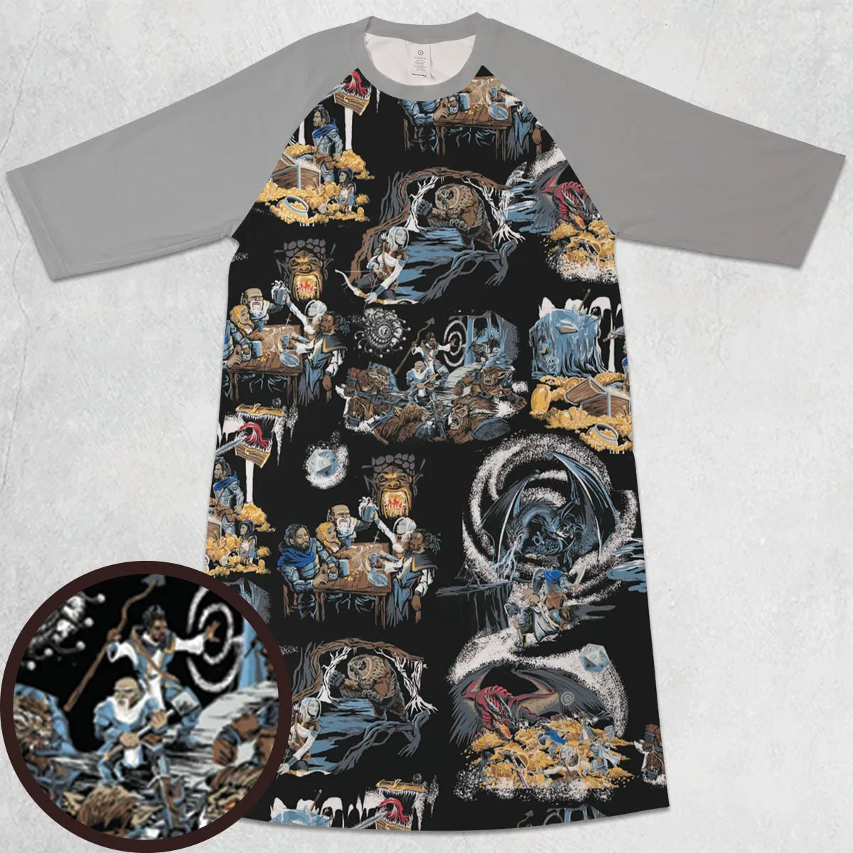 3/4 Sleeve Raglan Dress - 1LZK53FN