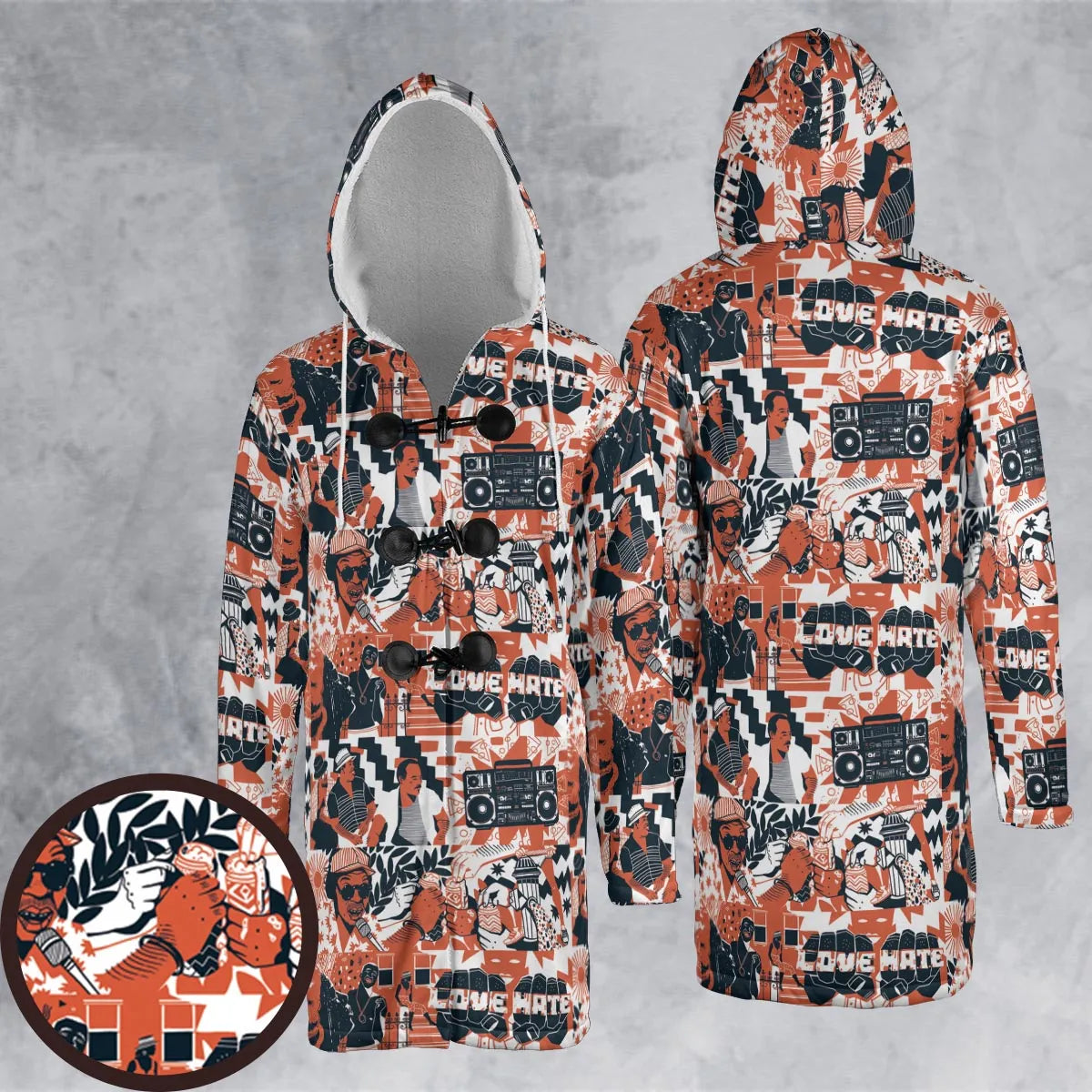 Hooded Cloak Coat - GDRPRUWF