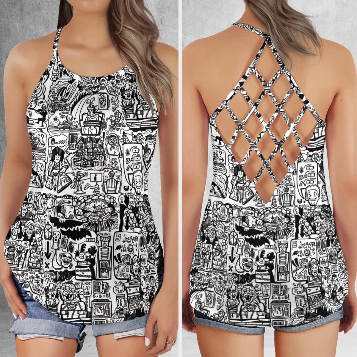 Criss Cross Tank Top - JRFJNFUN