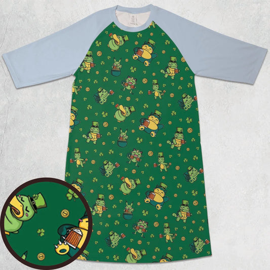3/4 Sleeve Raglan Dress - THTELKB4