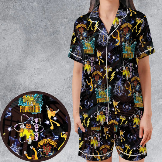 Satin Short-Sleeve Pajamas Set - Y5PQPR4Y