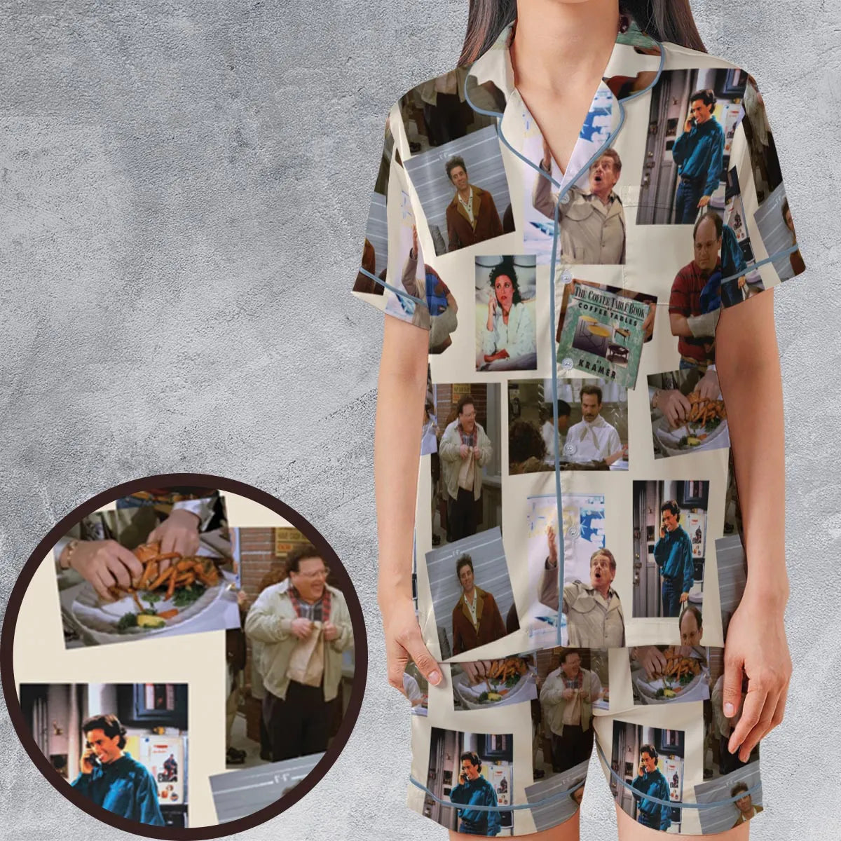 Satin Short-Sleeve Pajamas Set - 26J7S6XW