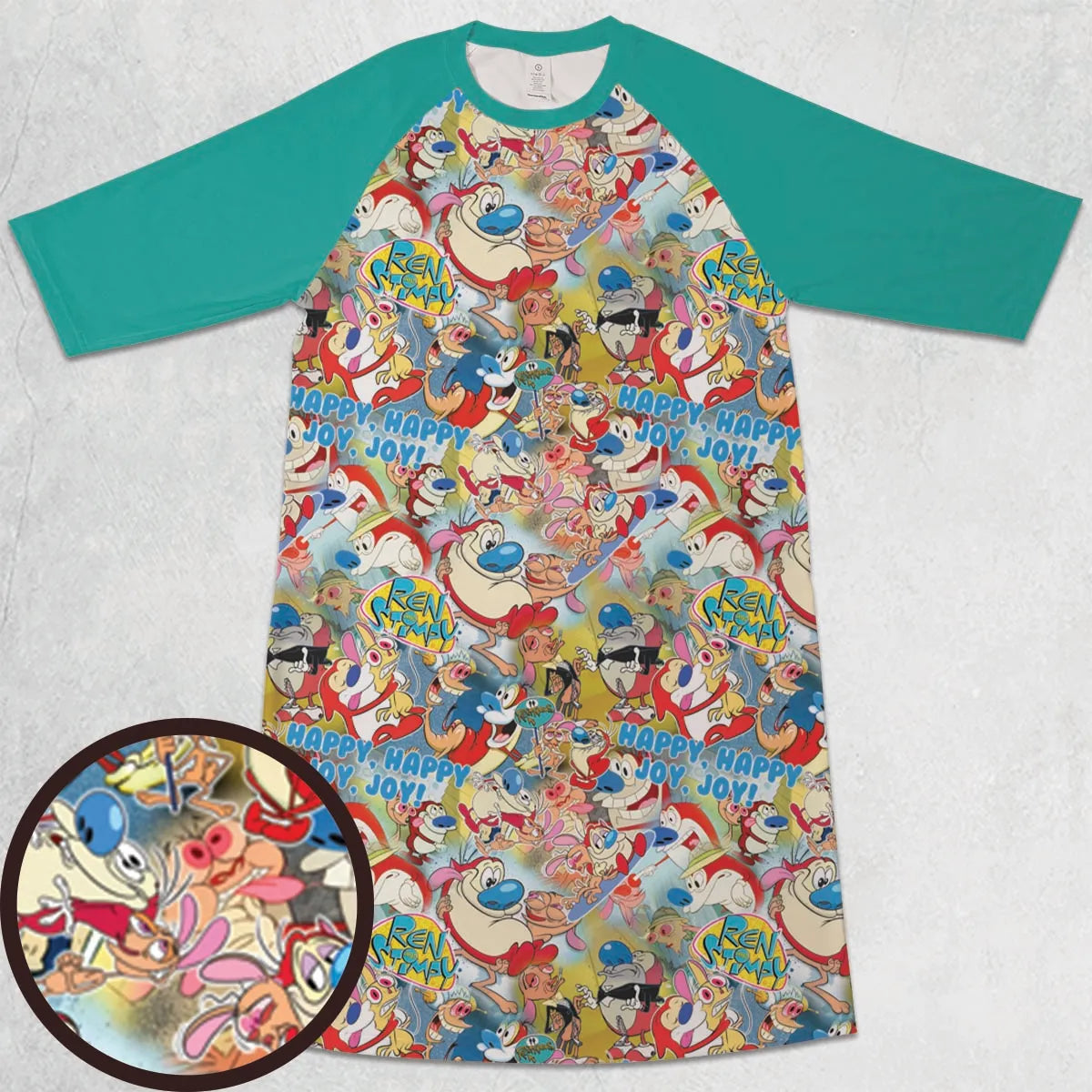 3/4 Sleeve Raglan Dress - ZL1C1Q2X