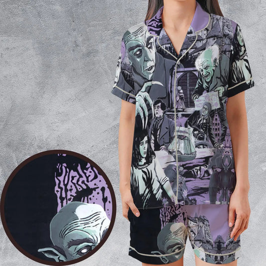 Satin Short-Sleeve Pajamas Set - XWLSAYK6