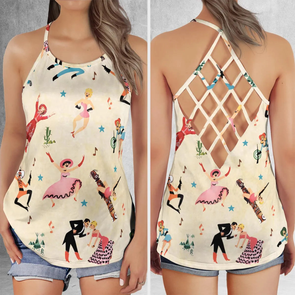 Criss Cross Tank Top - TA89TSQR