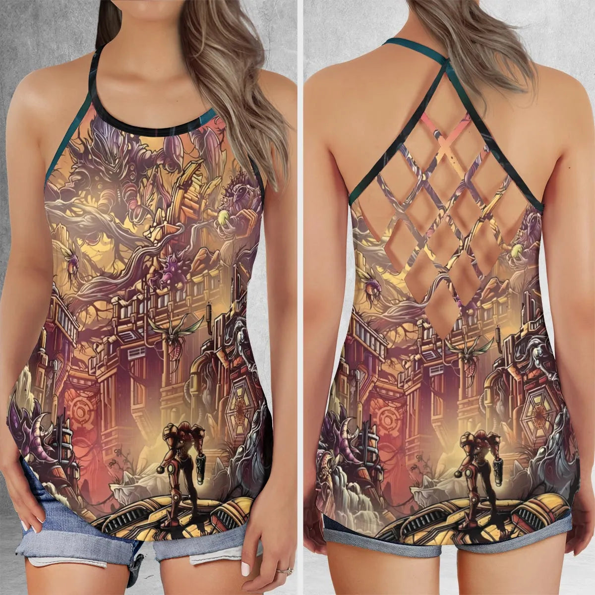 Criss Cross Tank Top - AWT6SLCG
