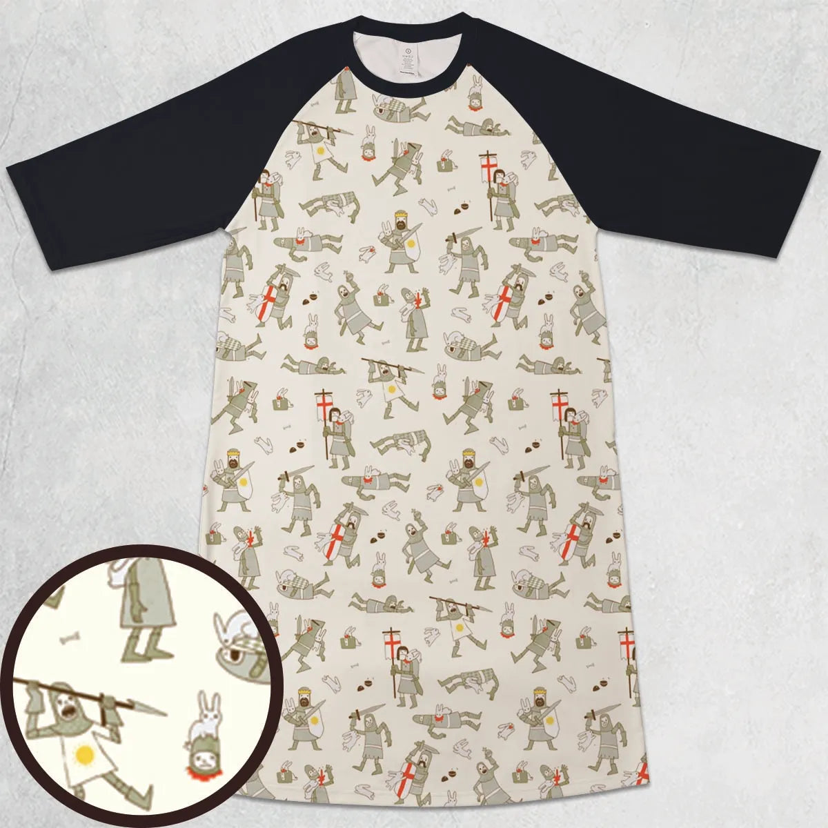 3/4 Sleeve Raglan Dress - CYFZSR96