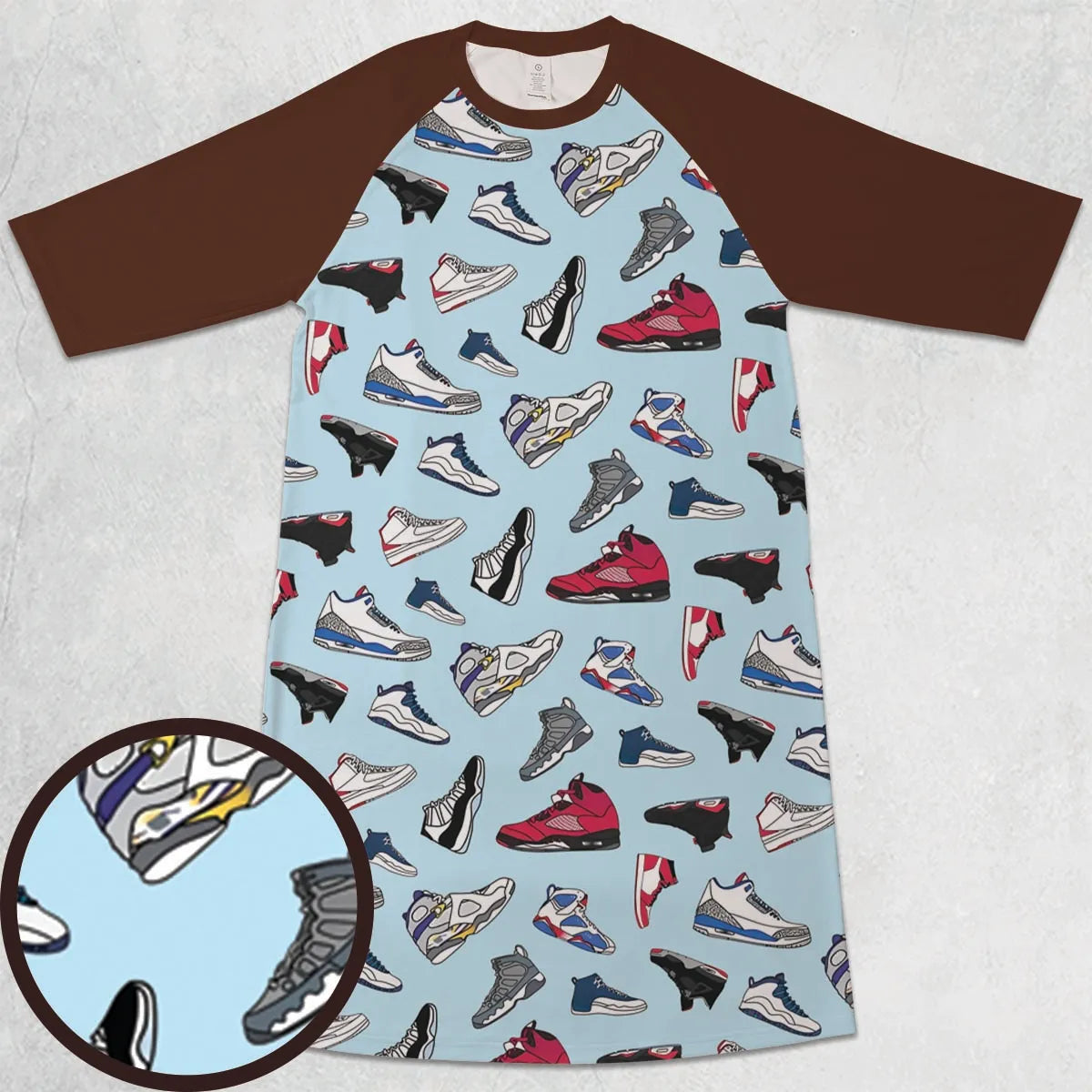 3/4 Sleeve Raglan Dress - YHRBVDWH