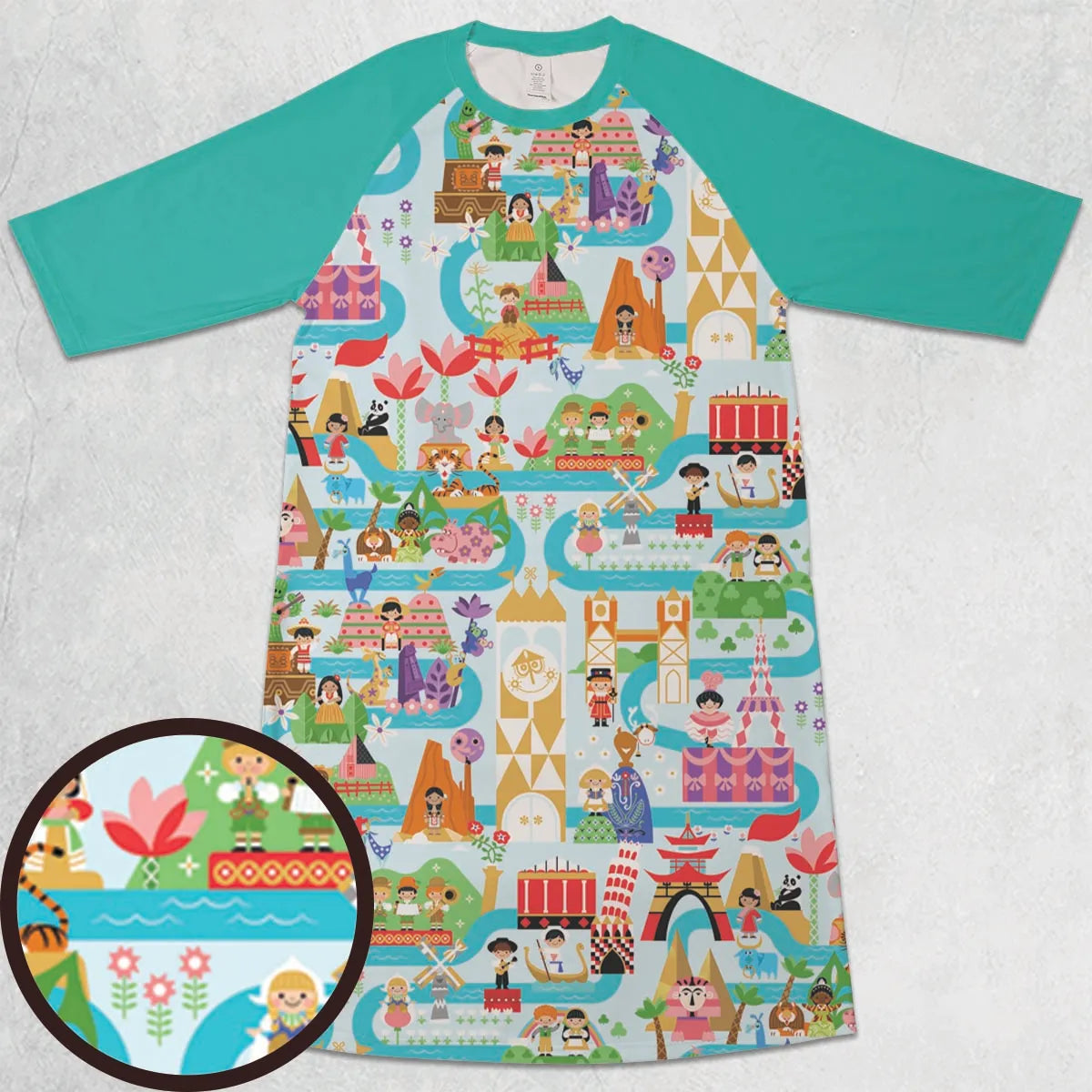 3/4 Sleeve Raglan Dress - K8HAL73M