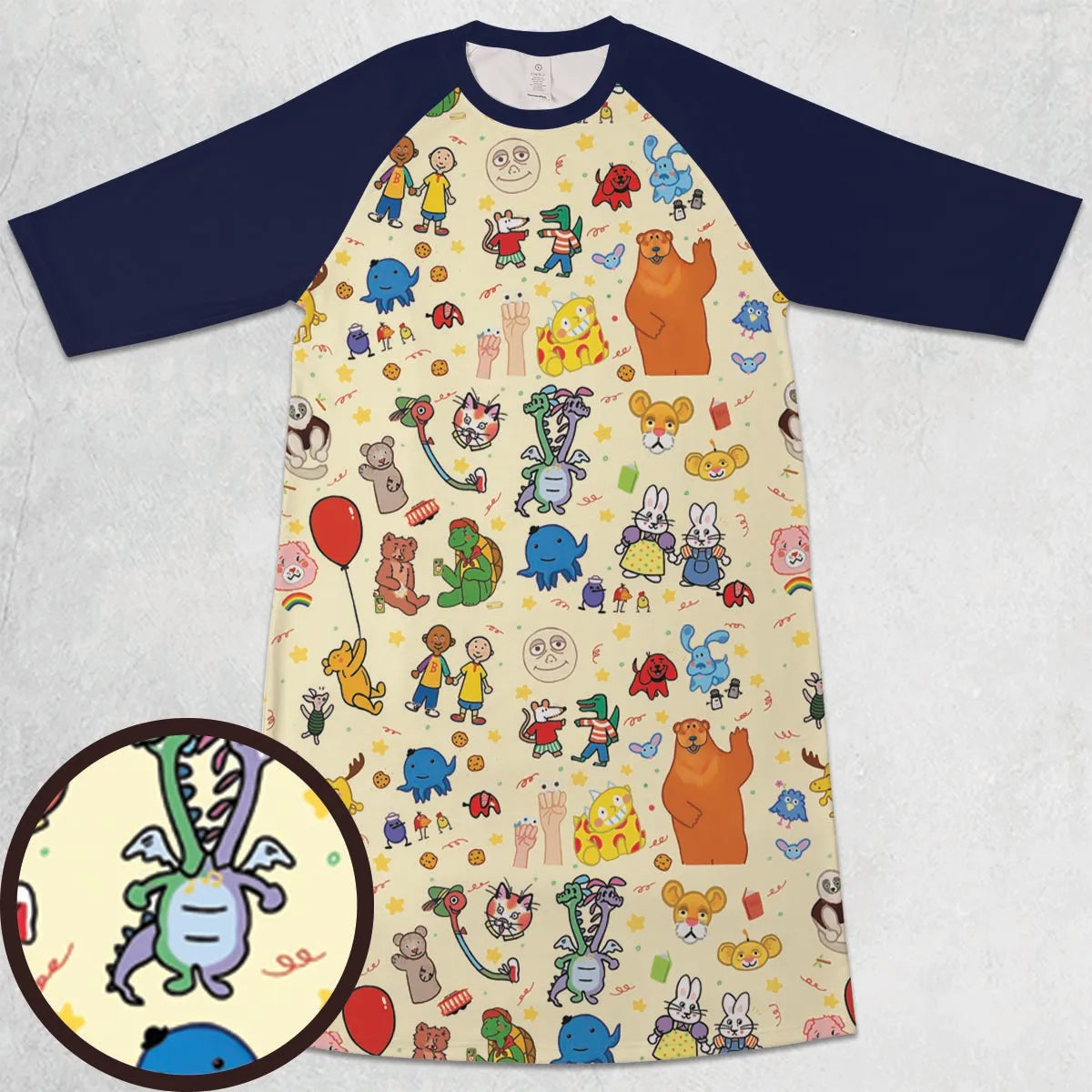 3/4 Sleeve Raglan Dress - TYSFA5B3