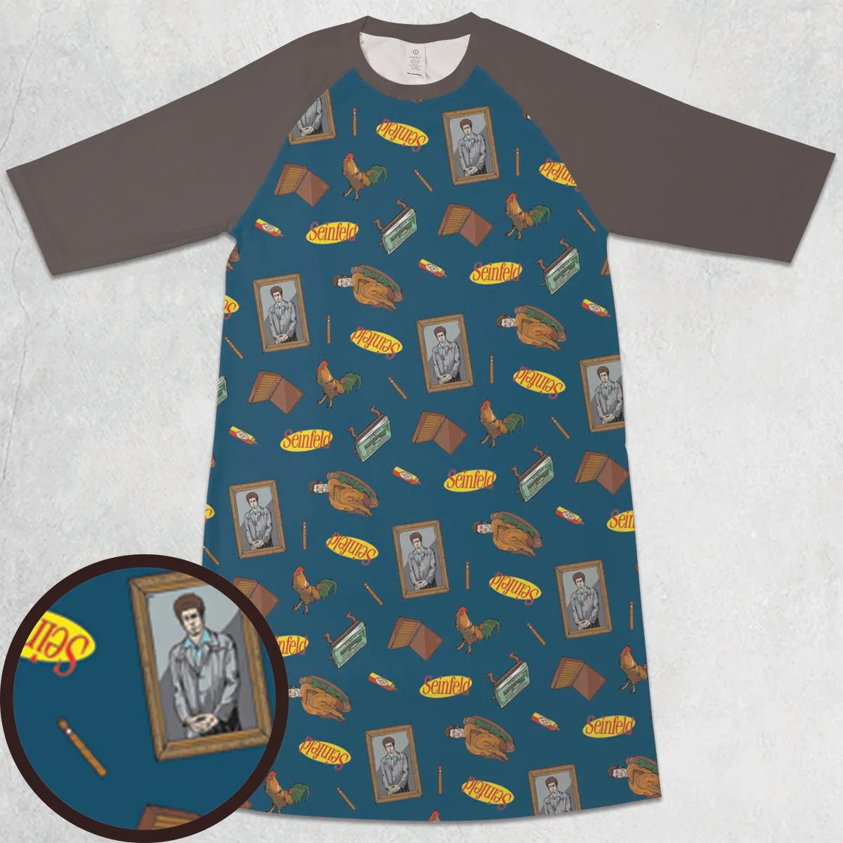 3/4 Sleeve Raglan Dress - 49FD7C9Y
