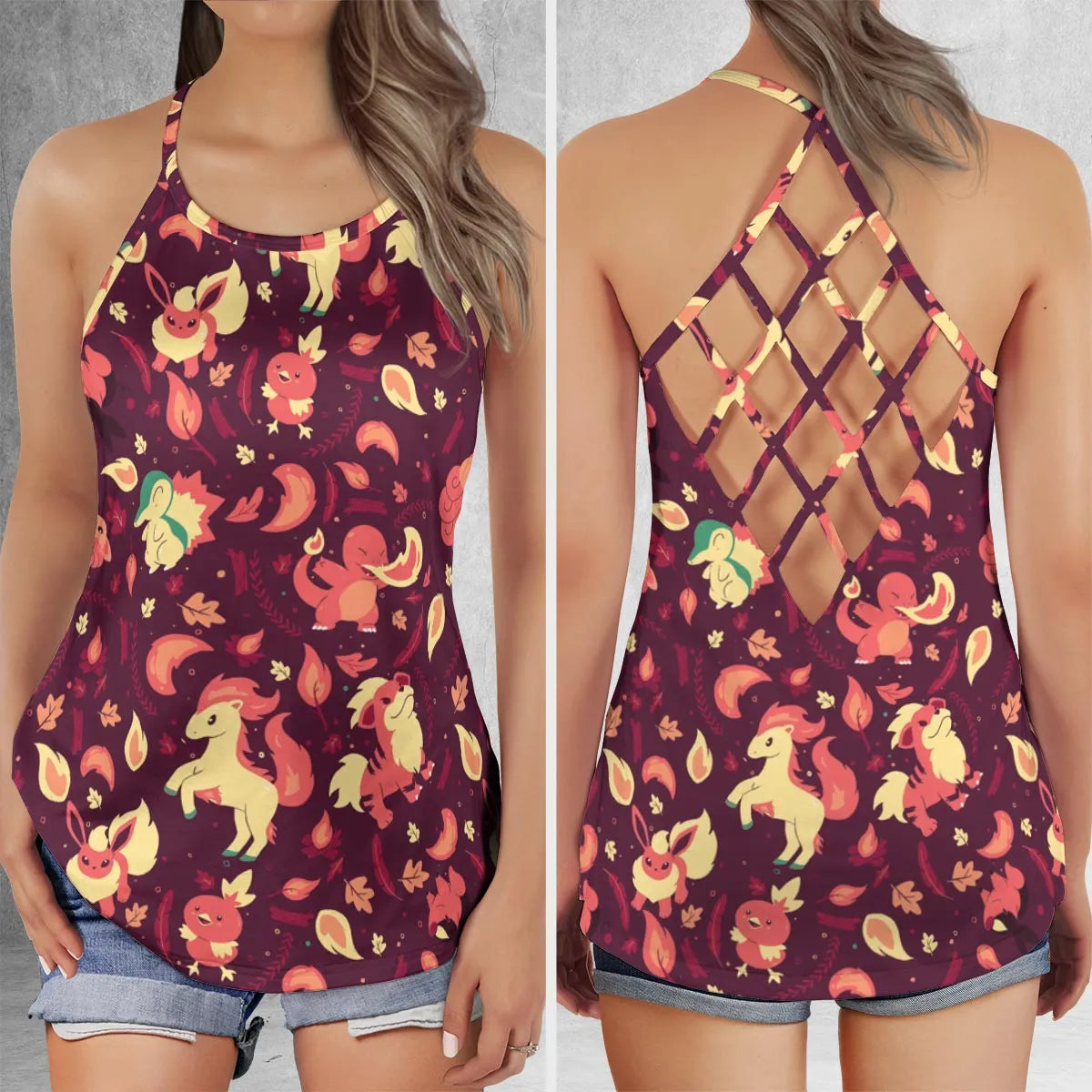 Criss Cross Tank Top - F5PFBZUH