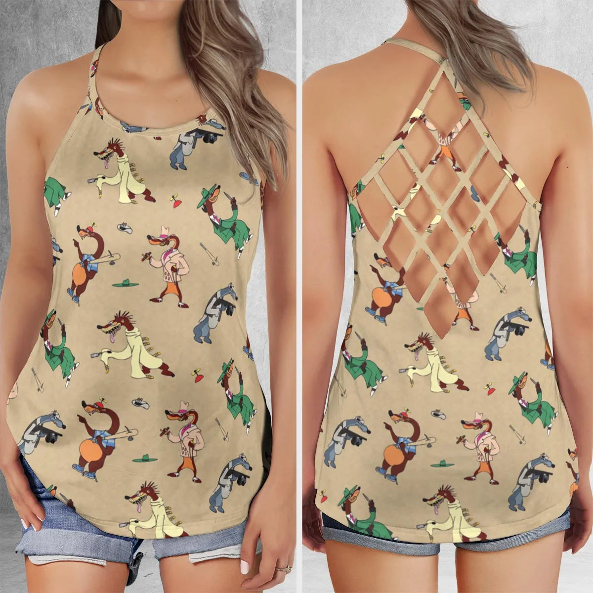 Criss Cross Tank Top - 9CM1MFD1