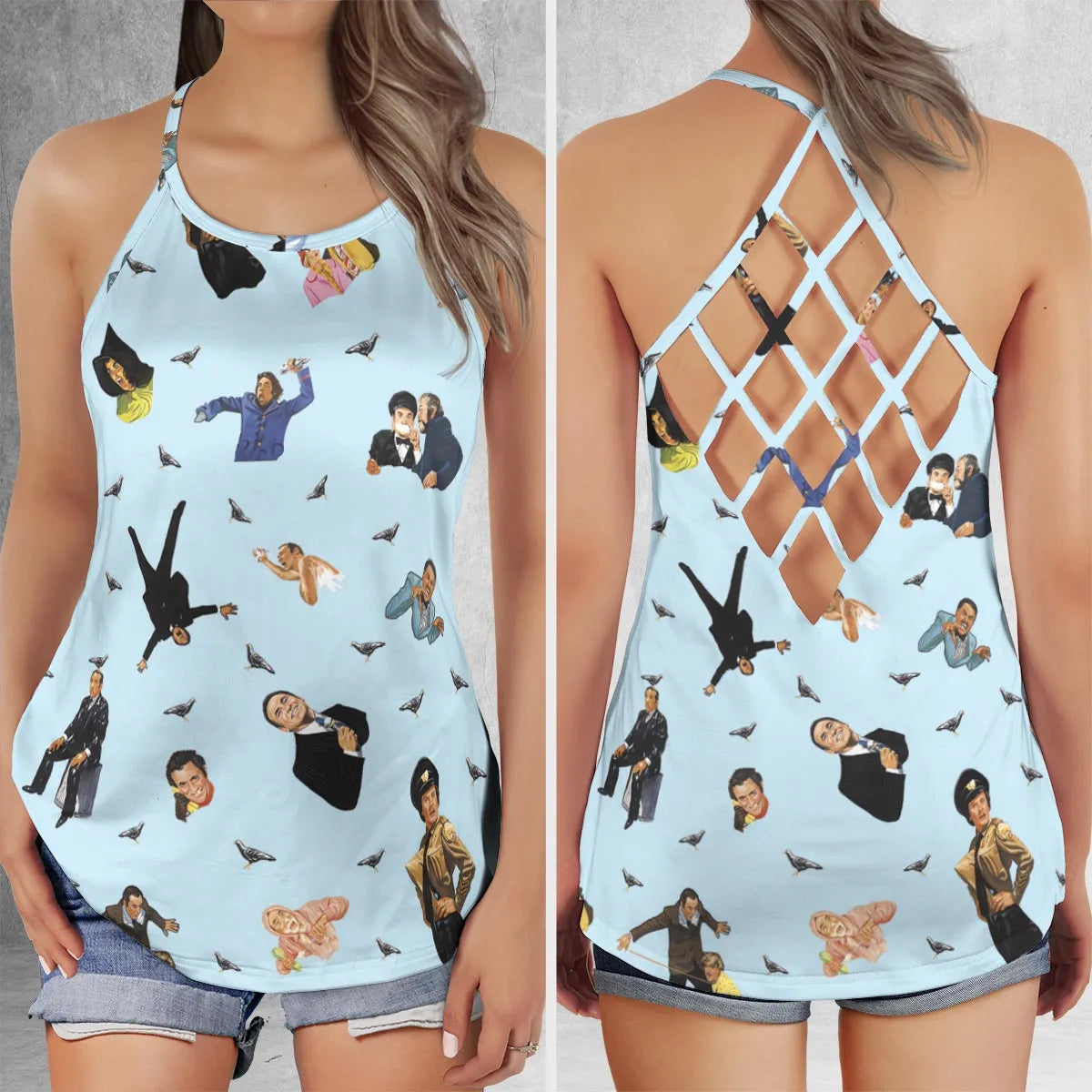 Criss Cross Tank Top - QMEBGLCQ
