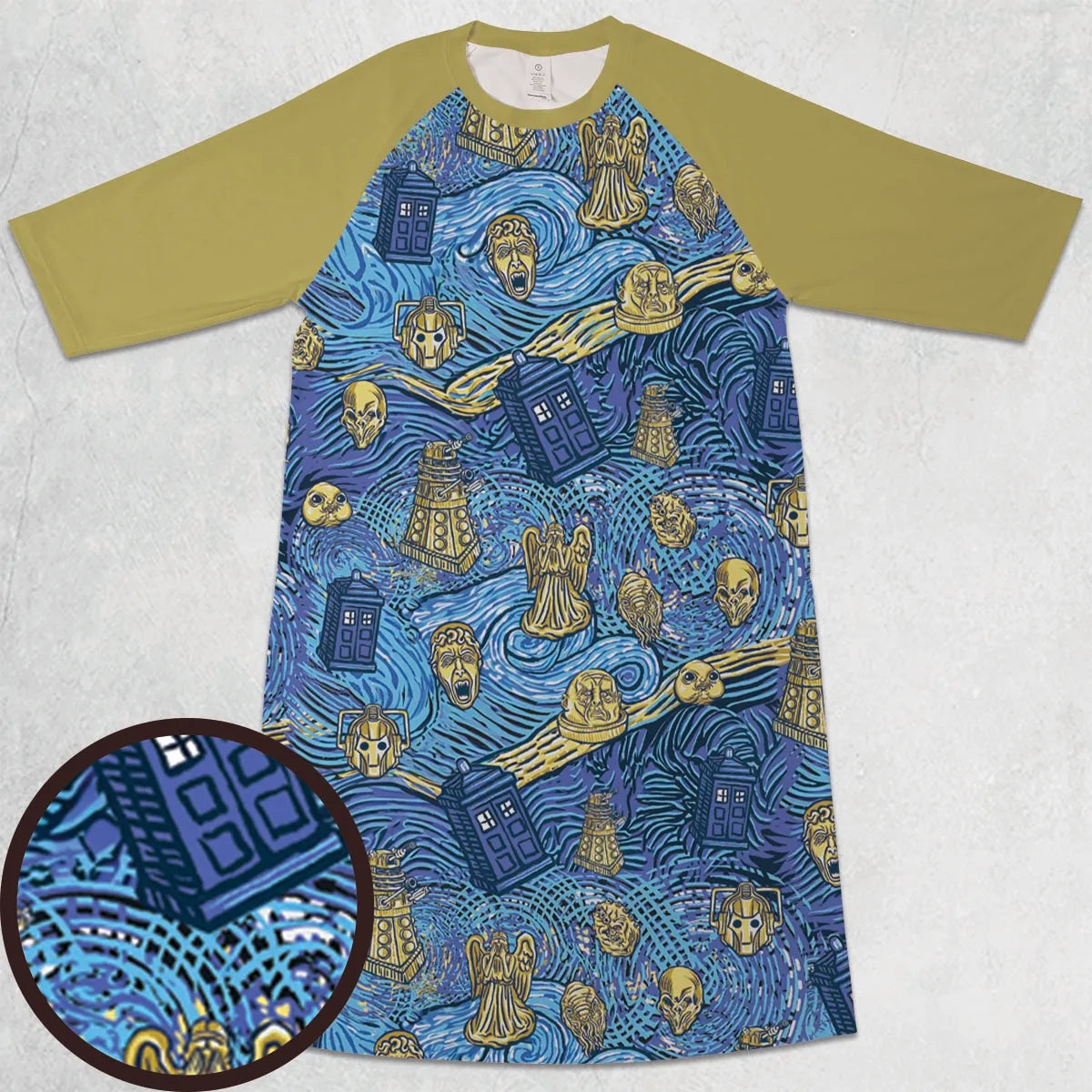 3/4 Sleeve Raglan Dress - Z3JPLEGQ