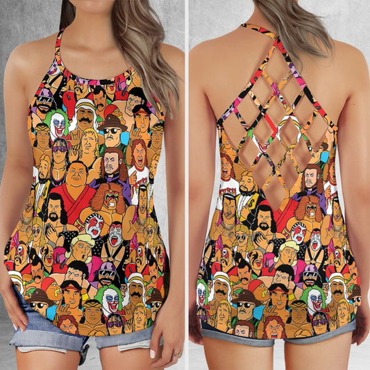 Criss Cross Tank Top - MRESEQBR -  - 1