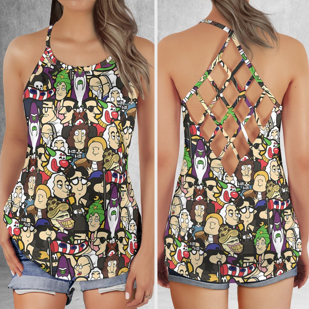 Criss Cross Tank Top - U8CH7395 -  - 1