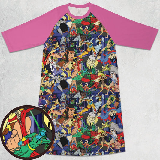 3/4 Sleeve Raglan Dress - ZX86QF62
