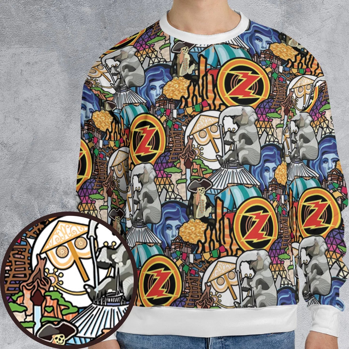 All-over Print Sweatshirt - 14JUK5Z1
