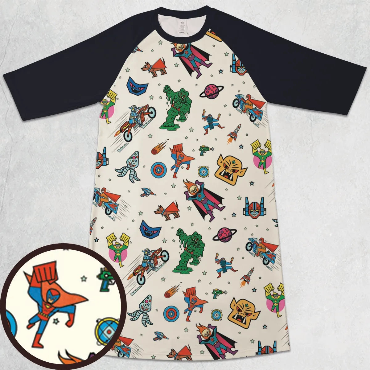 3/4 Sleeve Raglan Dress - CLKBREXM