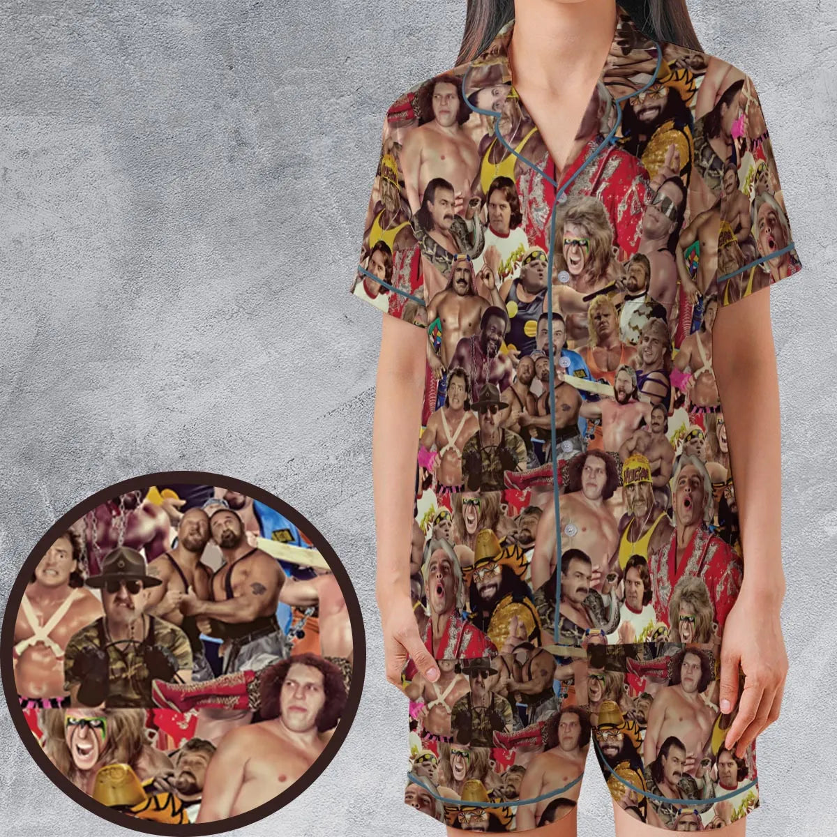 Satin Short-Sleeve Pajamas Set - TNN7VPTZ