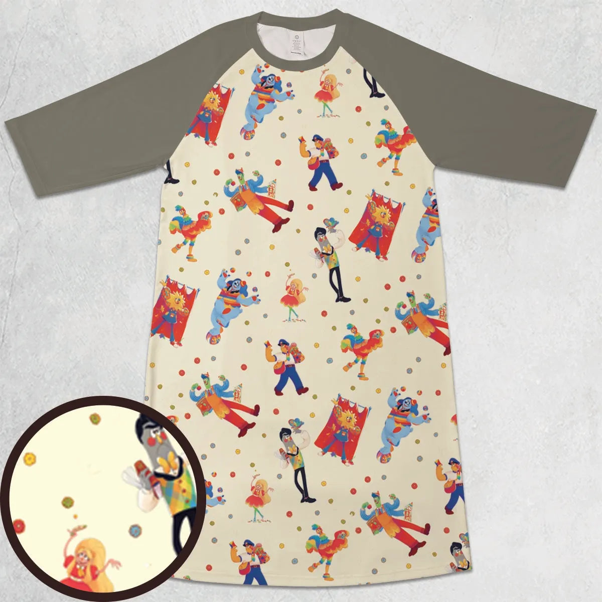 3/4 Sleeve Raglan Dress - AU321F4C