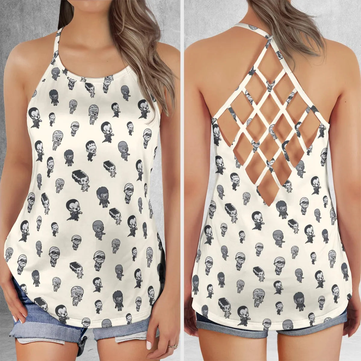 Criss Cross Tank Top - 1FCSNKCY