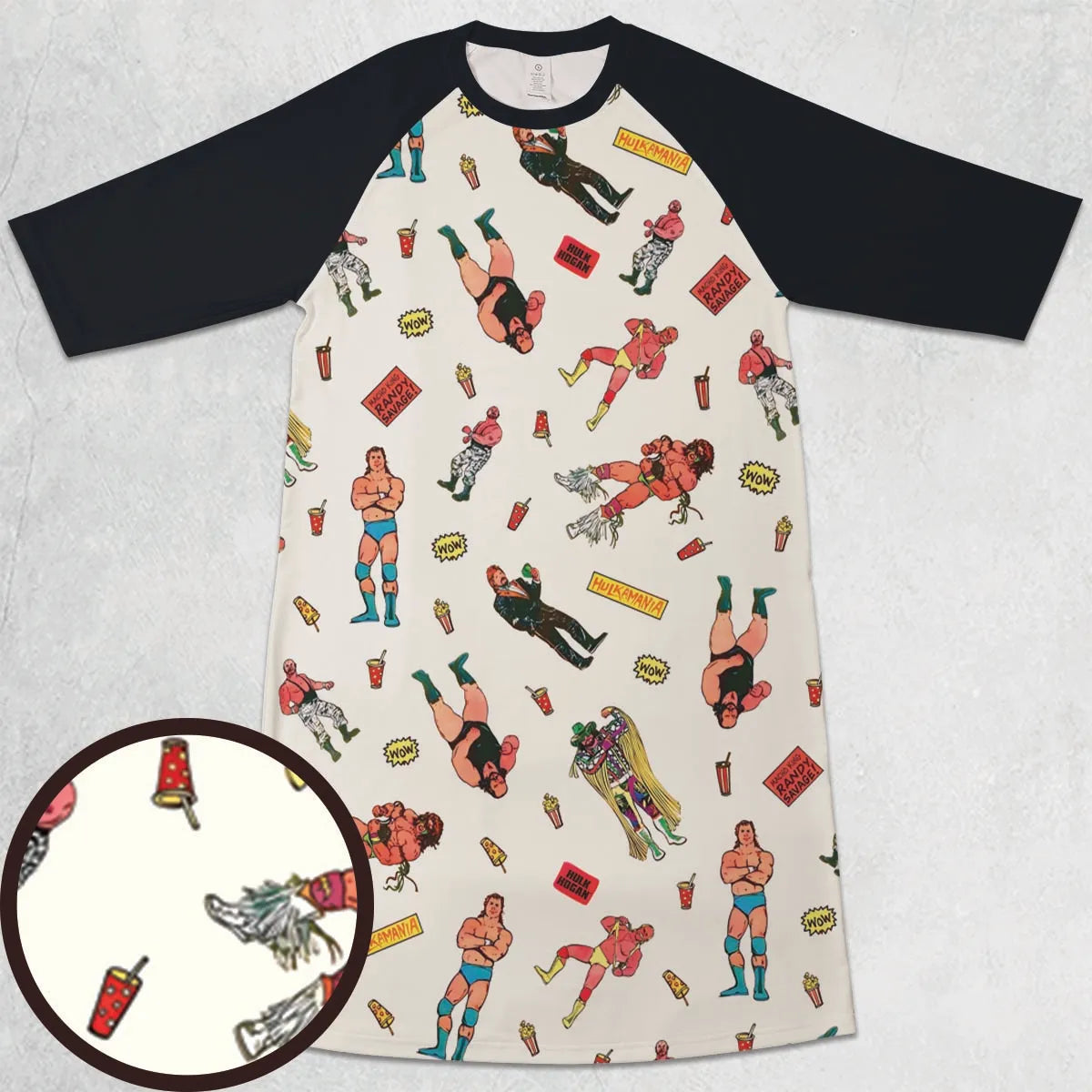 3/4 Sleeve Raglan Dress - A5HSUTDT