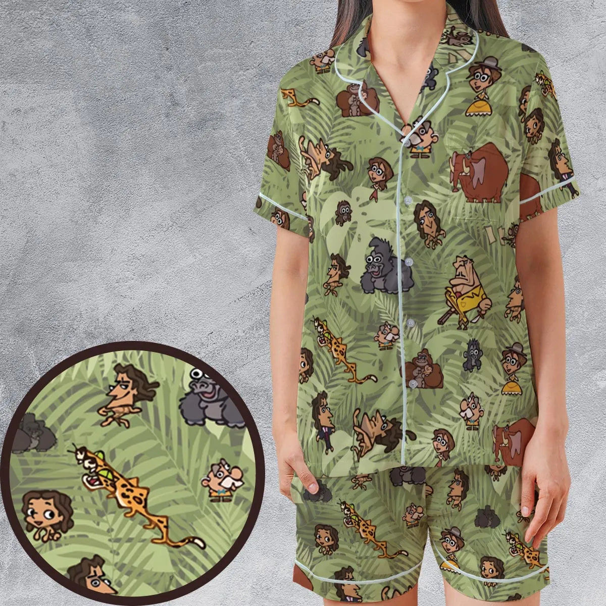 Satin Short-Sleeve Pajamas Set - 59AWDJ8J