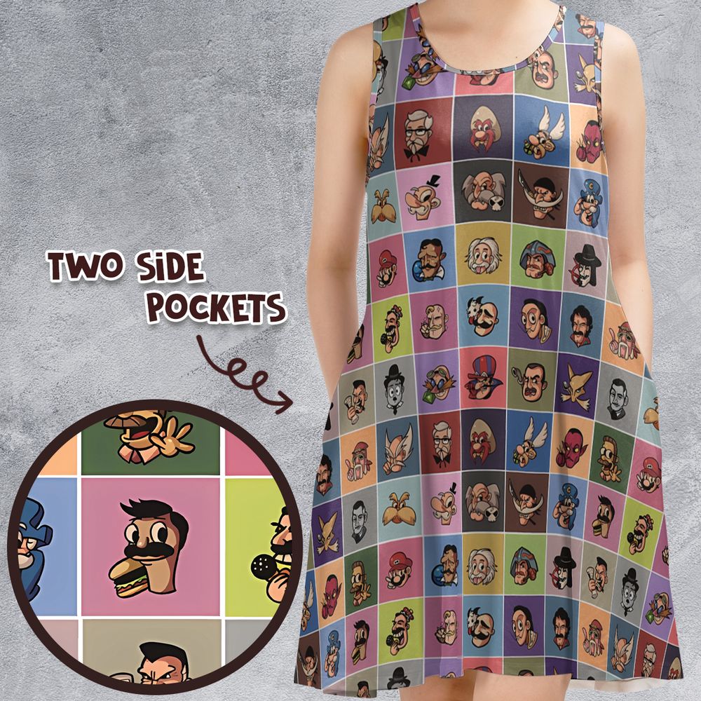 Sleeveless Dress - BAF77KPR -  - 1