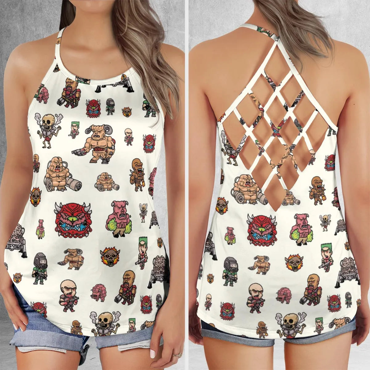 Criss Cross Tank Top - PR145U1Q