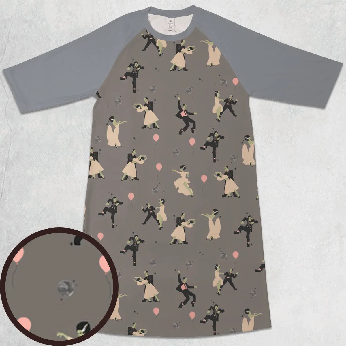 3/4 Sleeve Raglan Dress - JS3XZTWL