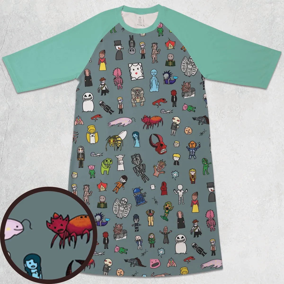3/4 Sleeve Raglan Dress - FMCLLZCB
