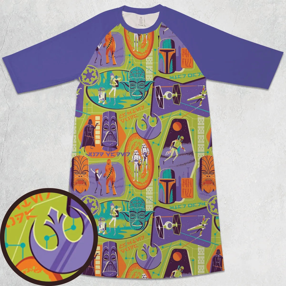 3/4 Sleeve Raglan Dress - V3UAYGH7
