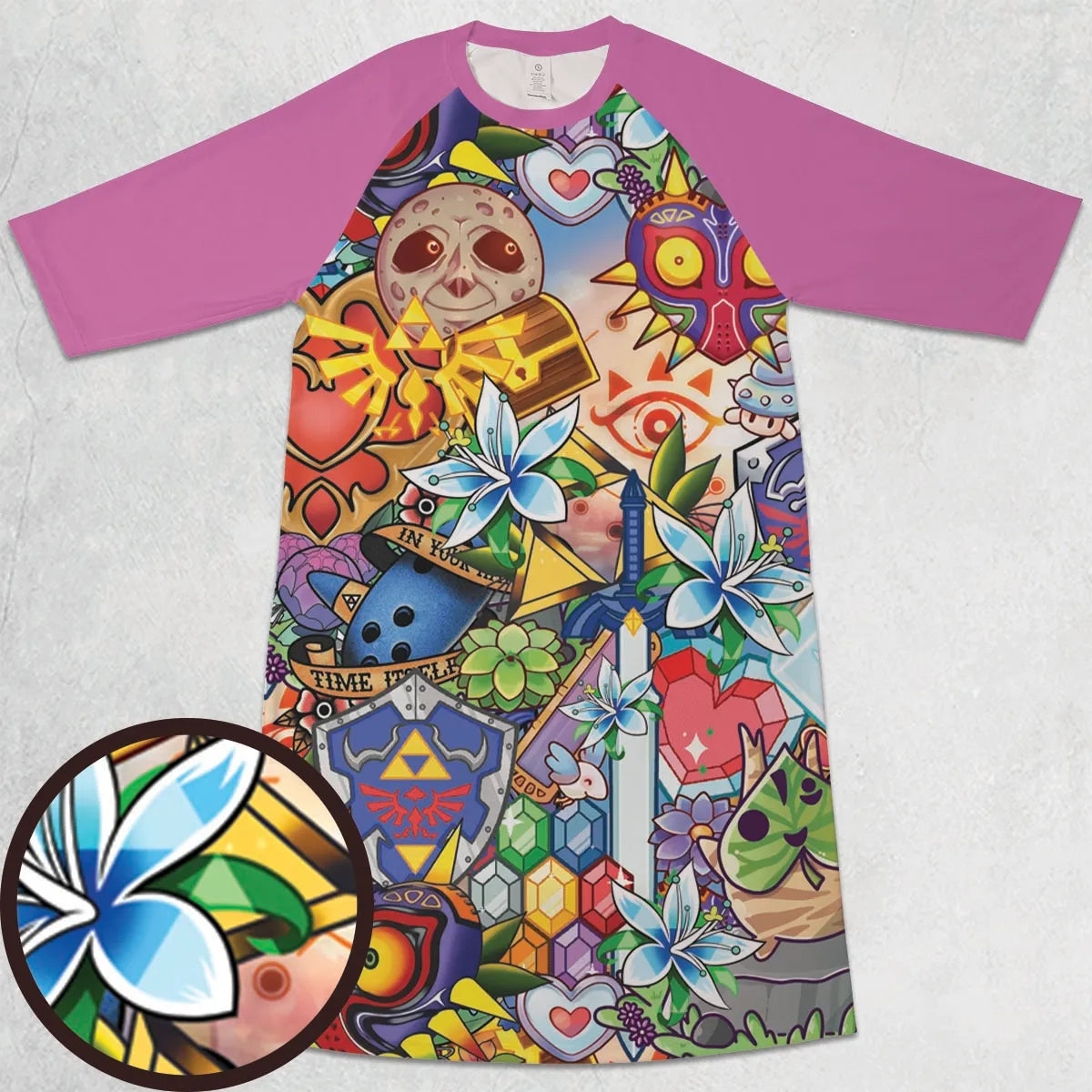 3/4 Sleeve Raglan Dress - LCWPFC3C