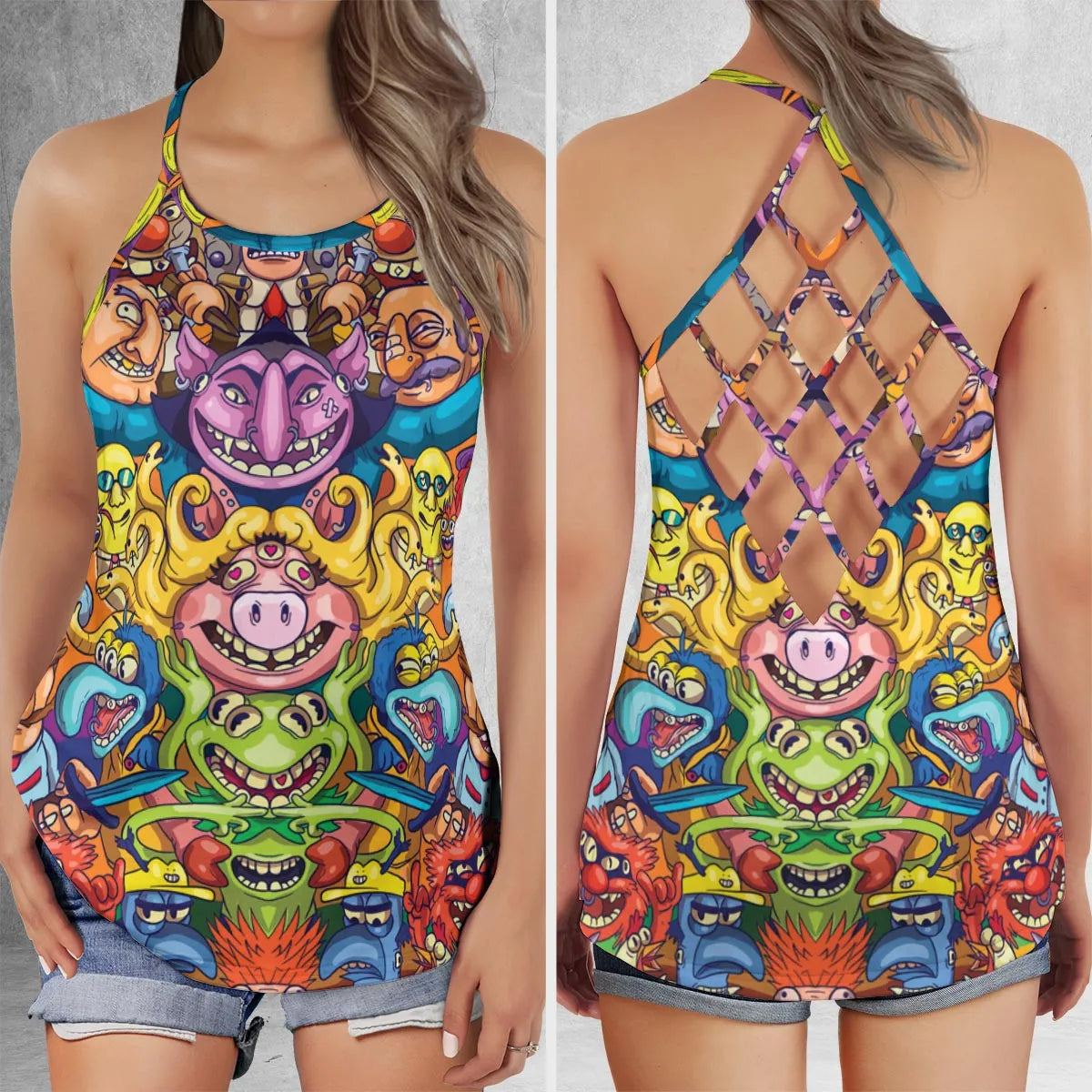 Criss Cross Tank Top - CX2AYZSW