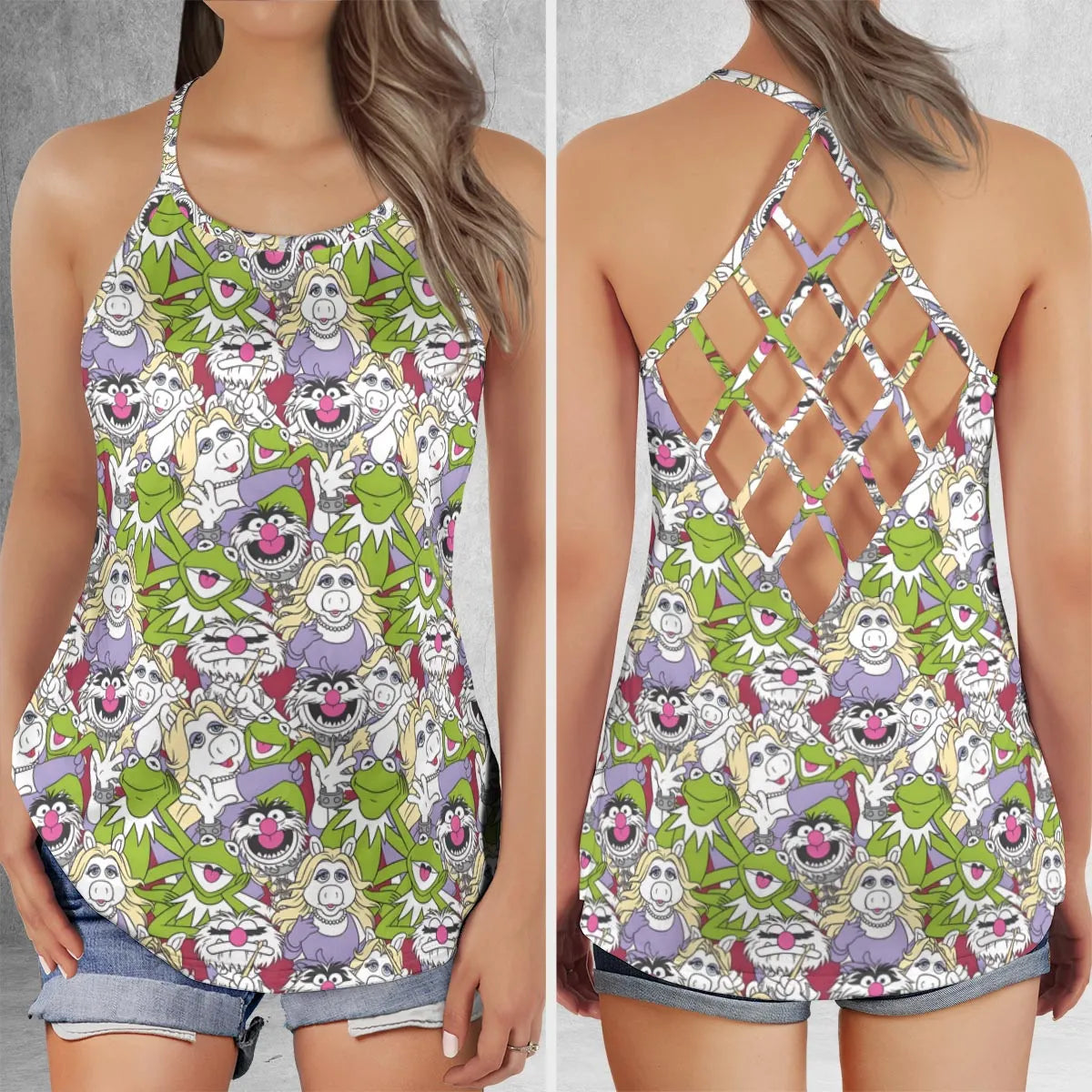 Criss Cross Tank Top - 8Y28R2SB