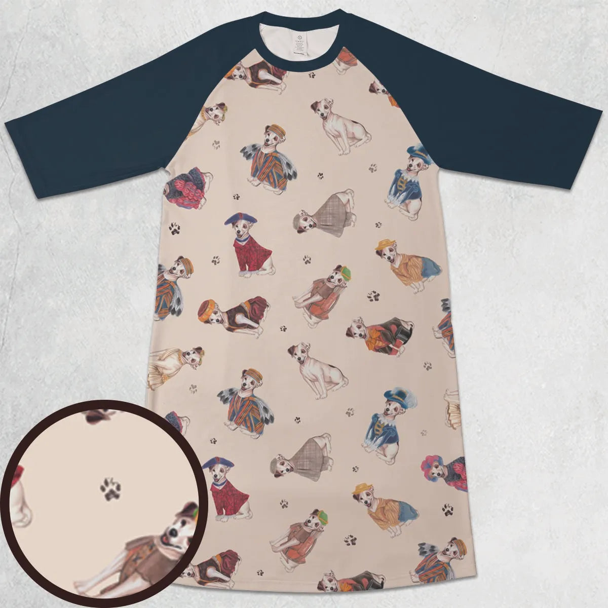 3/4 Sleeve Raglan Dress - 8M3PZQ8U