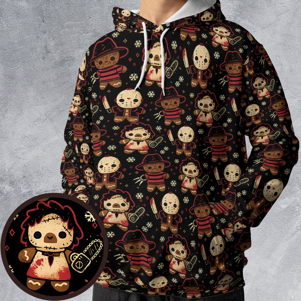 All-over Print Hoodie - HXEDW8T7 -  - 1