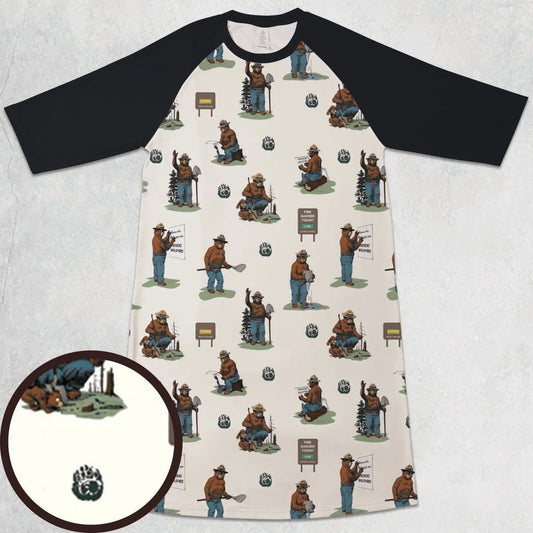 3/4 Sleeve Raglan Dress - 49BG4NJQ