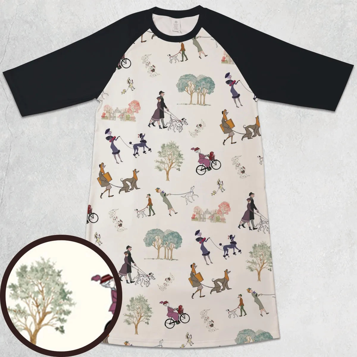 3/4 Sleeve Raglan Dress - KX6SYW5C