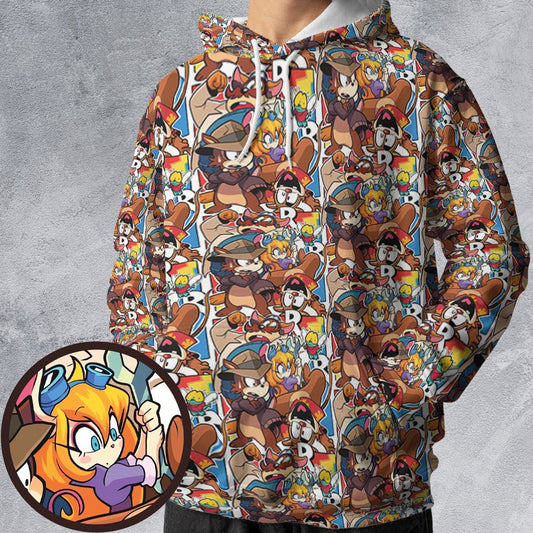 All-over Print Hoodie - EGS3BWSC -  - 1