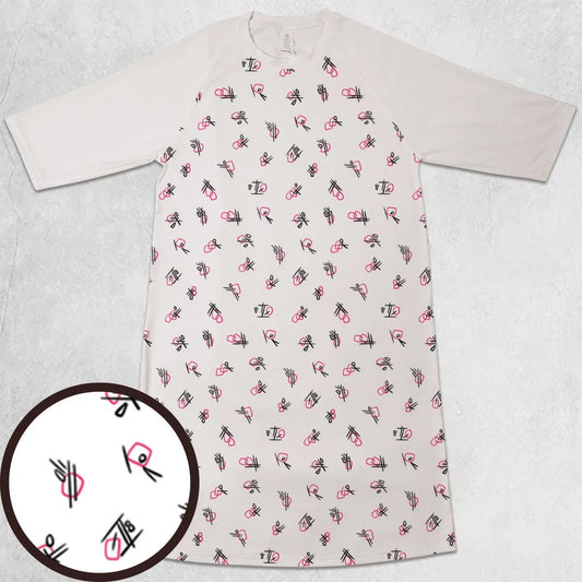 3/4 Sleeve Raglan Dress - 5A2WUJ3J