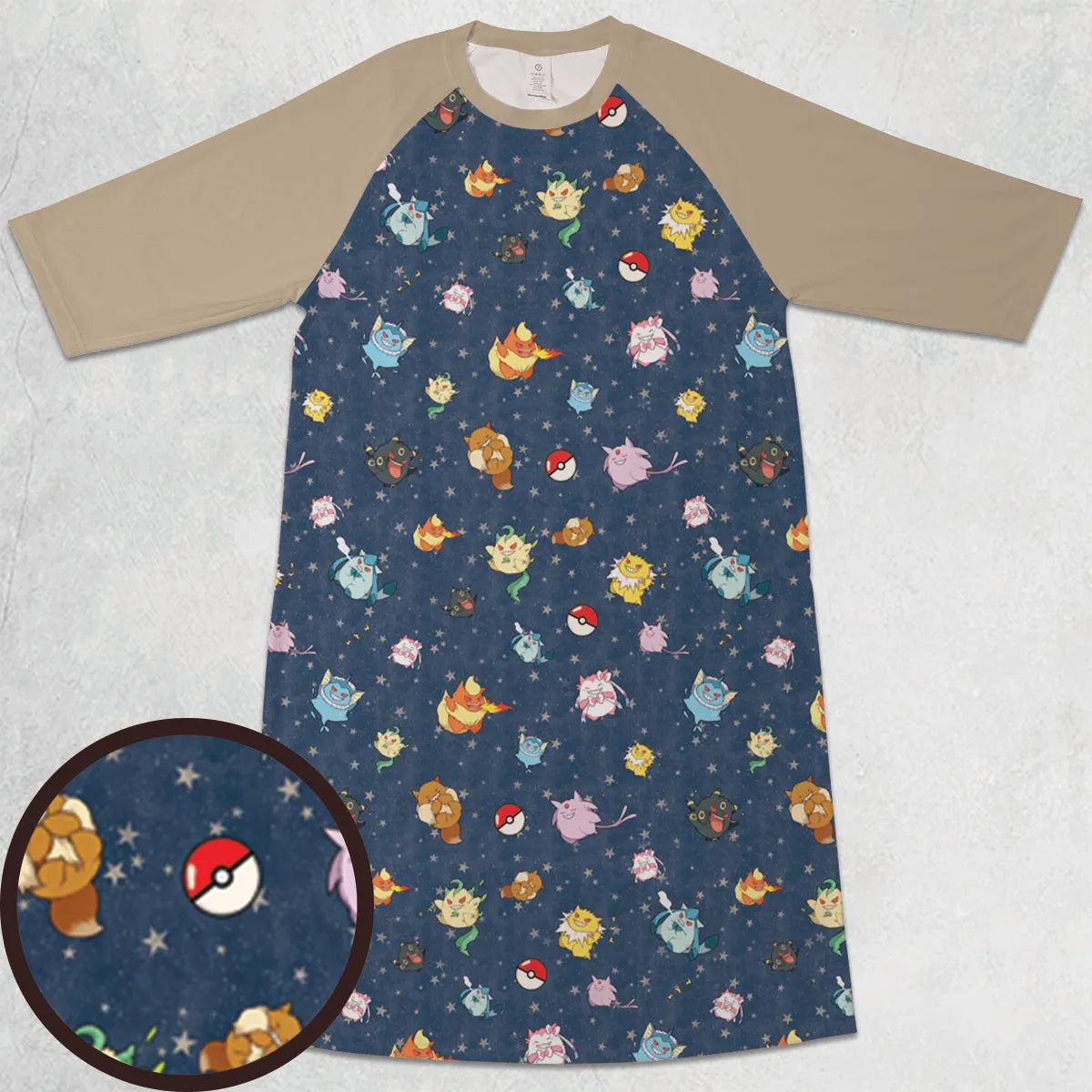 3/4 Sleeve Raglan Dress - M6E61VV3