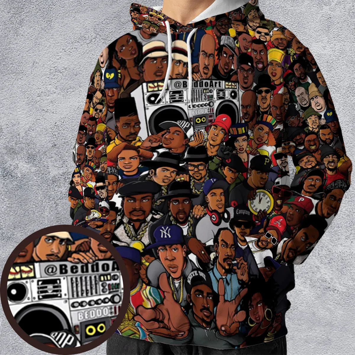All-over Print Hoodie - HDX1BJBZ