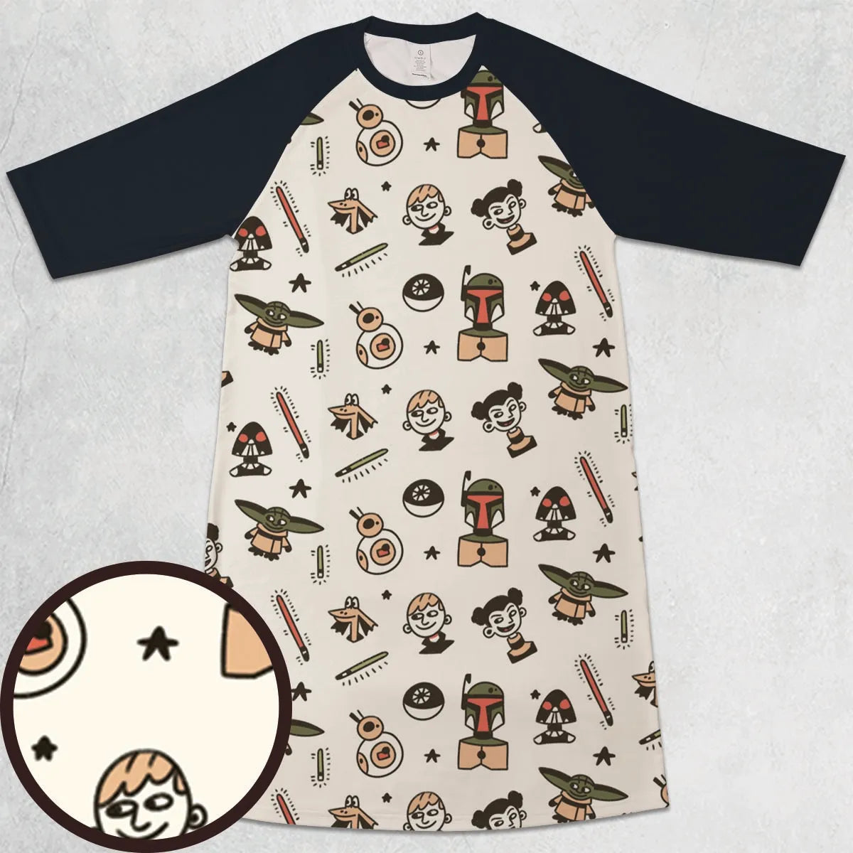3/4 Sleeve Raglan Dress - RXB8KSQ5