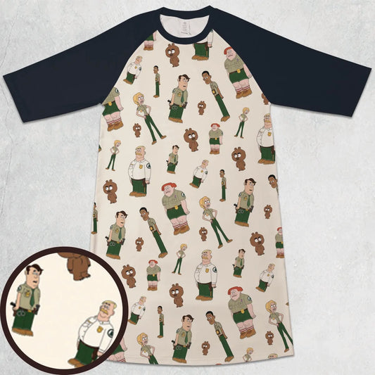 3/4 Sleeve Raglan Dress - TF68RRJY