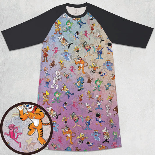 3/4 Sleeve Raglan Dress - QW548BLP